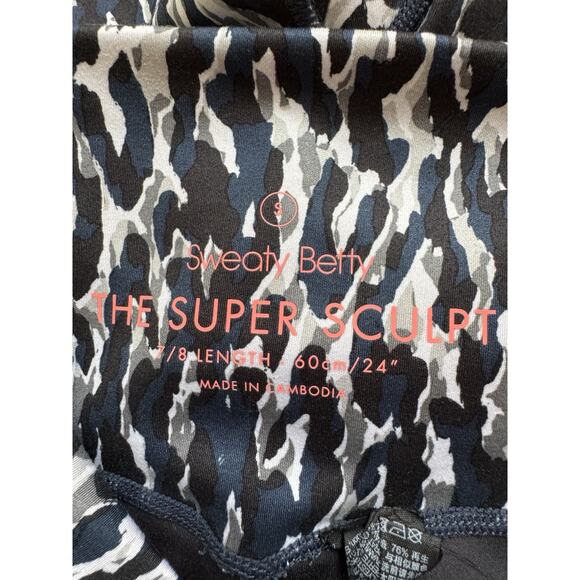 Sweaty Betty The Super Sculpt Workout Leggings Navy Blue Side Pocket Small - Picture 5 of 9